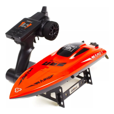 LANCHA ELÉTRICA BARCO DE CONTROLE REMOTO MOTOR BRUSHED RÁDIO 2.4GHZ 30KM/H UDI R/C HSP UDI009